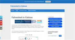Desktop Screenshot of fahrenheitincelsius.com