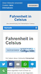 Mobile Screenshot of fahrenheitincelsius.com